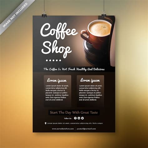 Premium Vector | Coffee shop flyer design