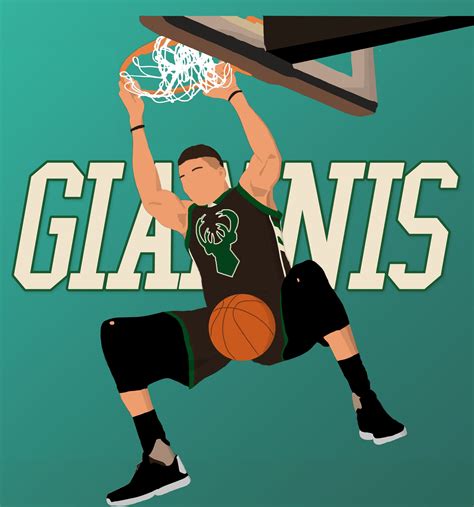 Illustration Giannis Antetokounmpo | Ideas for baskets, Ball drawing, Paint designs