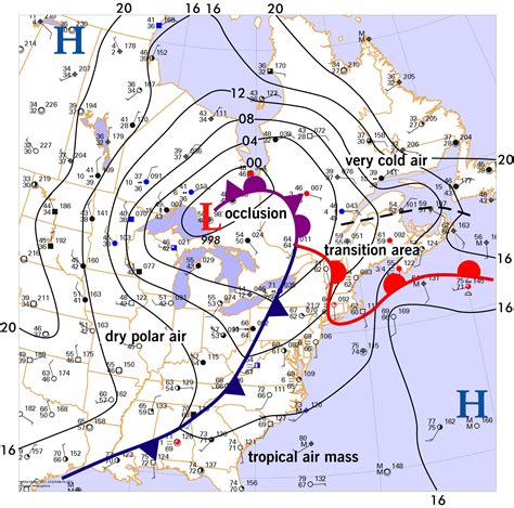 Occluded Front Weather Map