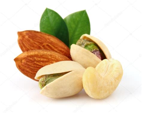 Sweet nuts with leaves — Stock Photo © Dionisvera #9564094