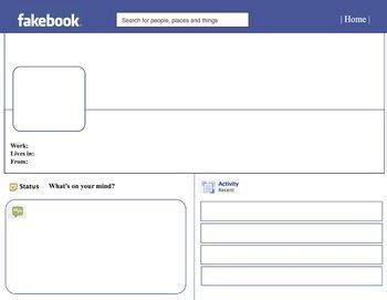 Facebook Template (Handout) | Facebook profile template, Facebook page template, Word wall template