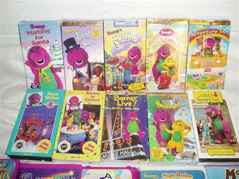 Huge Lot of Barney the Purple Dinosaur VHS Tapes - 15 Movies! Barney ...