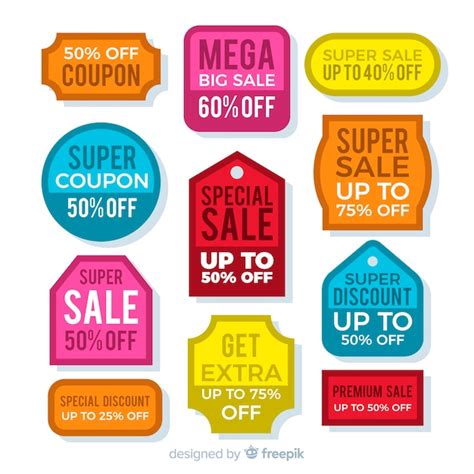 Free Vector | Creative coupon sale label collection