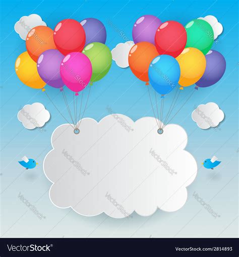 Balloons sky background Royalty Free Vector Image