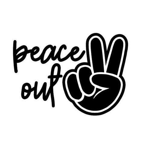 Peace Out SVG File - Etsy