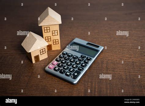 Houses and calculator. Utilities and services expenses. Taxes, home budget. Real estate ...