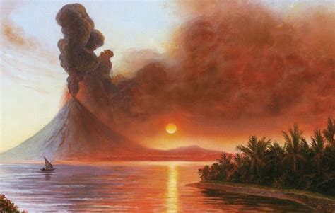 Mount Tambora eruption depiction | Learnodo Newtonic