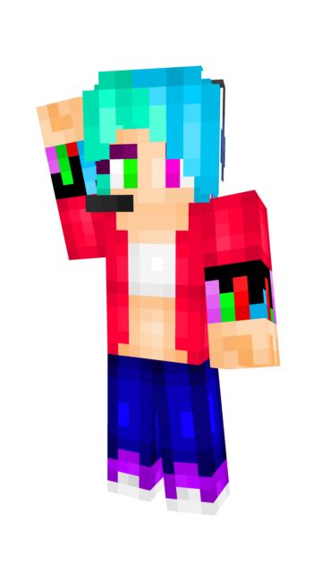 Neon Lights Minecraft Skin