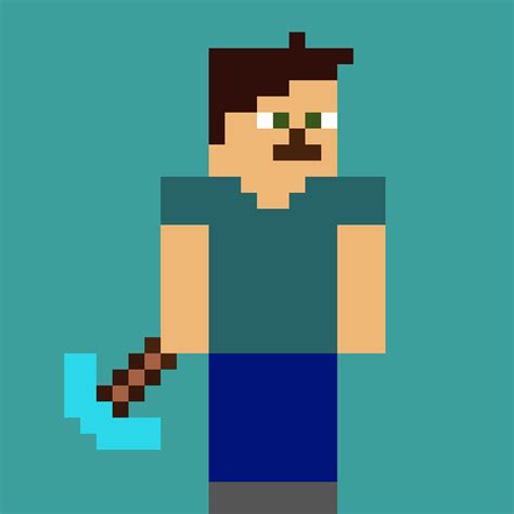 Steve Minecraft Skin Pixel Art