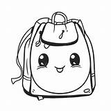 Backpack Outline Clipart Coloring Printable Drawing School Cliparts Bag  sketch template
