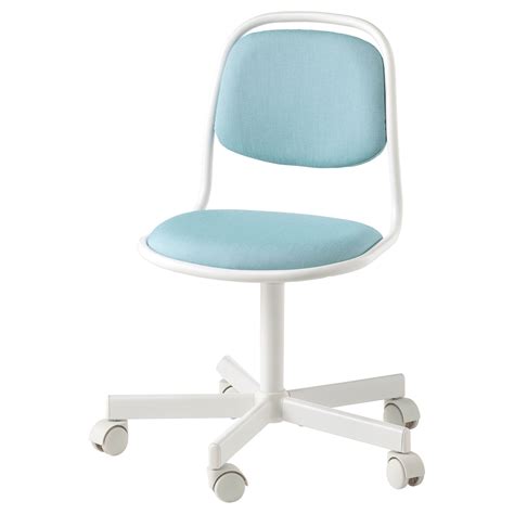 ÖRFJÄLL Child's desk chair, white/Vissle blue/green - IKEA