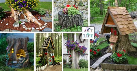 15 Excellent Tree Trunk Ideas To Decorate Your Garden - The ART in LIFE