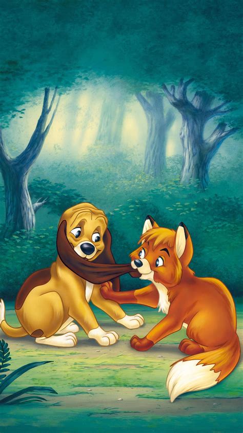 The Fox and the Hound (1981) Phone Wallpaper en 2020 | Fotos en disney ...