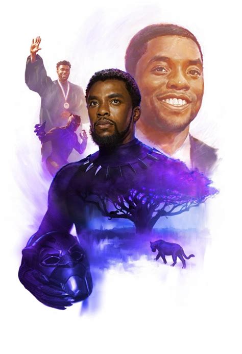 Chadwick Boseman Tribute Poster MARVEL | Woodview Mental Health ...