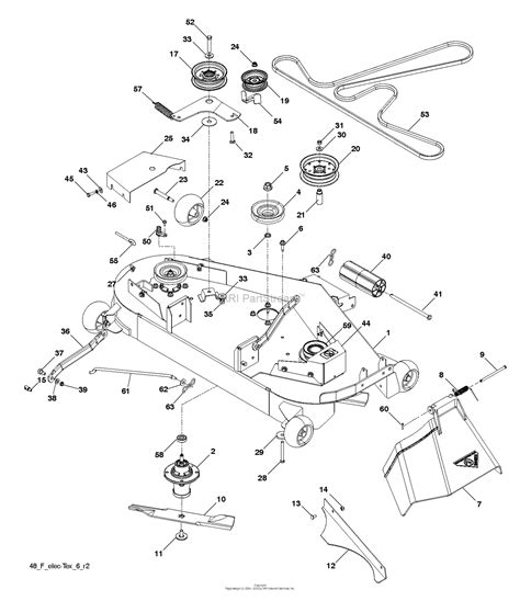 Husqvarna YT48XLS - 96043015500 (2012-09) Parts Diagram for MOWER DECK / CUTTING DECK