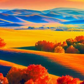 show me an autumn landscape in chifeng2c inner mong - Image Creator in Bing