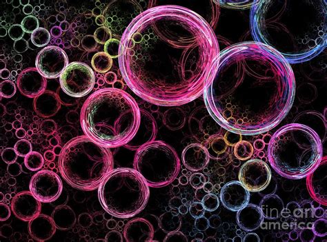 Colorful Bubbles Digital Art by Halime Aslan - Pixels