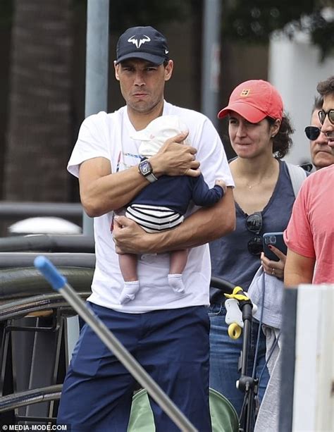 Rafael Nadal cradles his baby boy as he and wife Xisca take in a Sydney Harbour cruise | Daily ...