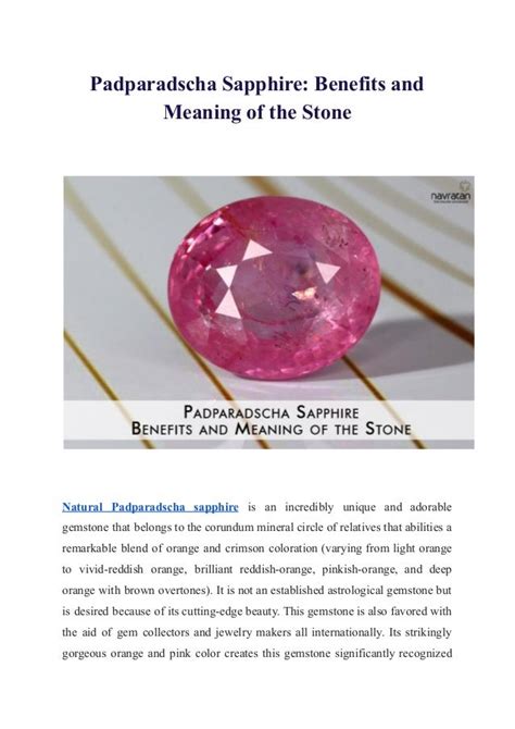Padparadscha Sapphire: Benefits and Meaning of the Stone