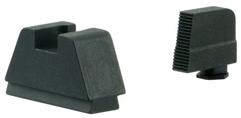 AmeriGlo GL506 Optic Compatible Sight Set for Glock Black | 3XL Tall Black Serrated Front Sight ...