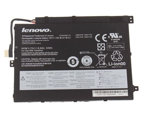 New genuine Laptop Battery for LENOVO ThinkPad 10 series 3.75V 33Wh