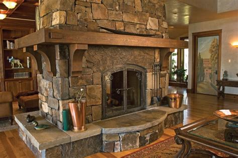 10+ Rustic Double Sided Fireplace - DECOOMO