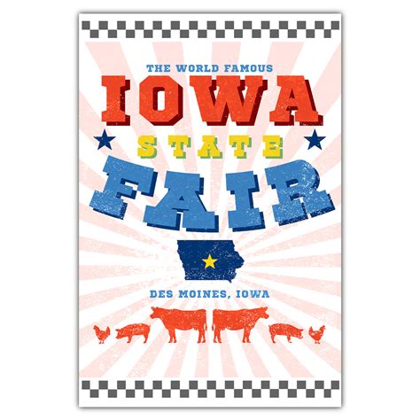 The World Famous Iowa State Fair Postcard | Bozz Prints