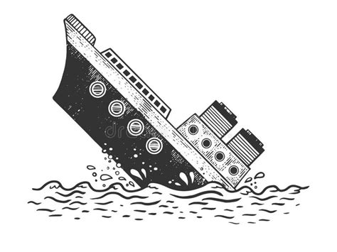 Sinking Ship Clip Art Black And White