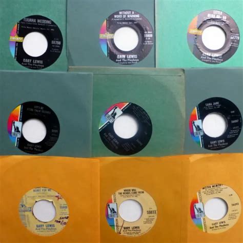 GARY LEWIS & The PLAYBOYS Lot of 9x45rpm singles 1960s pop rock ...