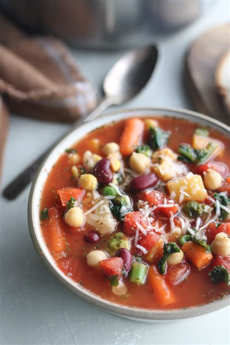 Vegan Bean & Frozen Vegetable Soup with Pantry and Freezer Staples