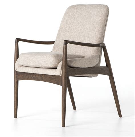 Braden Mid-Century Modern Upholstered Dining Arm Chair | Zin Home