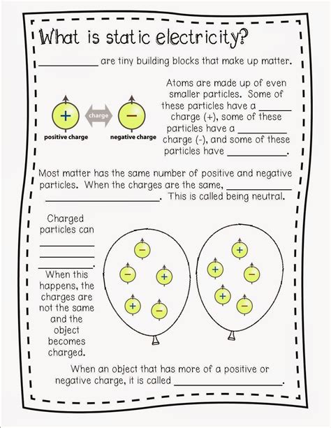 Static Electricity Worksheets