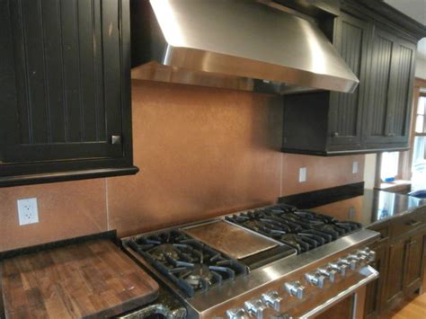 Hammered Copper Backsplash in Westchester - Traditional - Kitchen - new ...