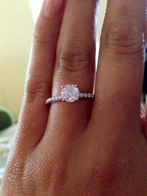 My Brilliant Earth engagement ring!!! I love it!!! So sparkly ...