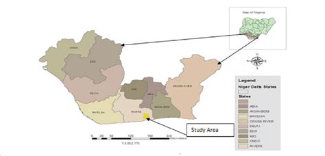 Map of Niger Delta showing the study area. | Download Scientific Diagram