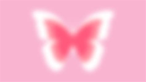 Butterfly Aura Laptop Wallpaper - Cute Pink Background