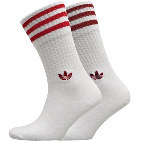 Buy adidas Originals 3 Stripes Solid Two Pack Crew Socks Scarlet/Rust Red