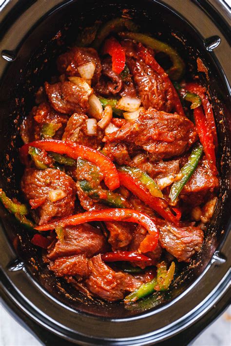 Crock-Pot Steak Fajita Recipe – Slow Cooker Steak Recipe — Eatwell101