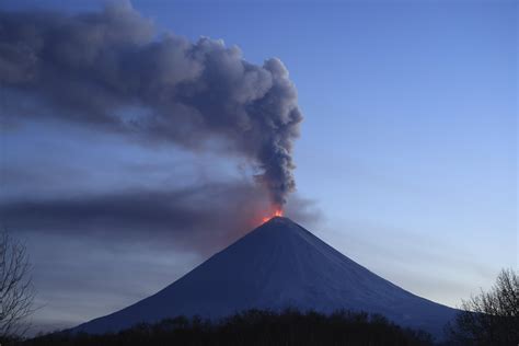 Eruption of Eurasia's tallest active volcano sends ash columns above a Russian peninsula