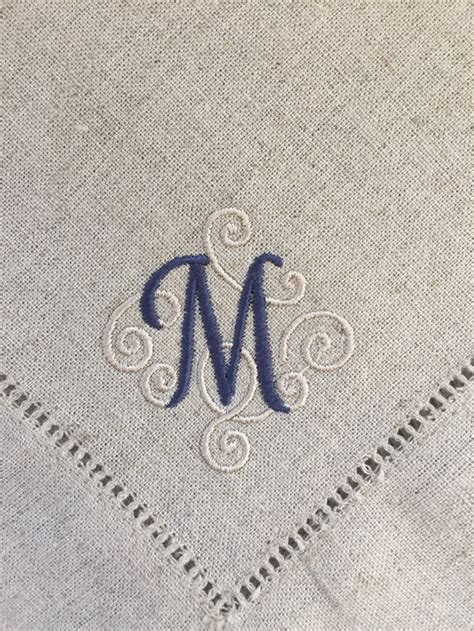 Monogrammed Napkins / Cloth Napkins / Dinner Napkins / Linen - Etsy