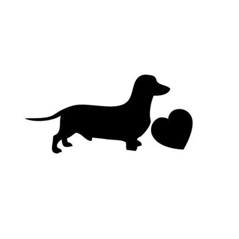 Dog Heart Vinyl Car Stickers #dogs #carstickers #decals #stickers Dachshund Facts, Dachshund ...