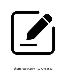 Edit Icon Black White Vector Stock Vector (Royalty Free) 1977985553 | Shutterstock