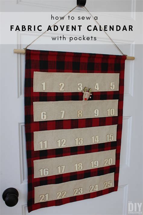 How to Sew a Fabric Advent Calendar with Pockets | Fabric advent ...