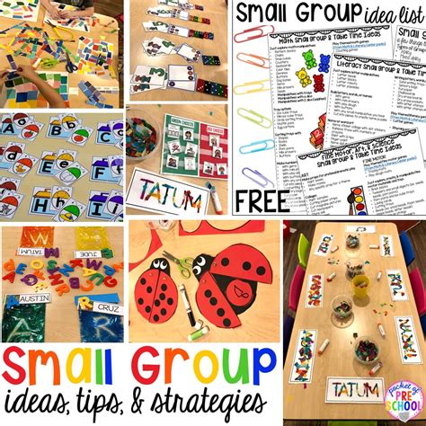 All About Small Group Time - FREE Printable Idea List - Pocket of Preschool