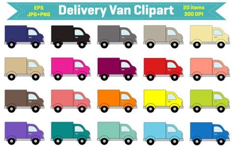 Delivery Van Clipart Graphic by Actual Pixel · Creative Fabrica