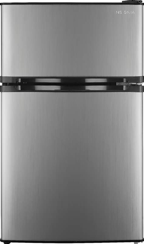 Insignia™ 3.0 Cu. Ft. Mini Fridge with Top Freezer Stainless Steel NS-CF30SS9 - Best Buy