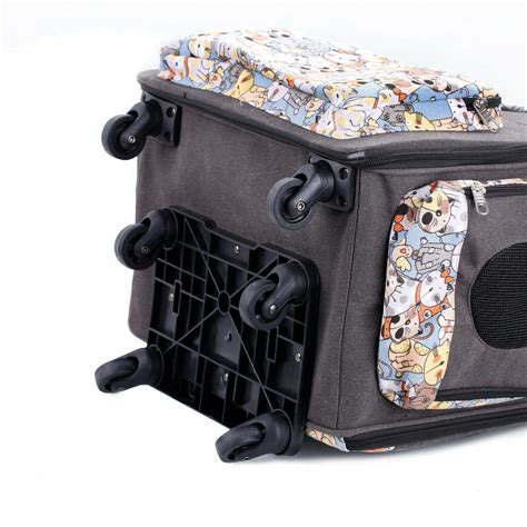 Large Pet Carrier on Wheels Dog Cat Medium