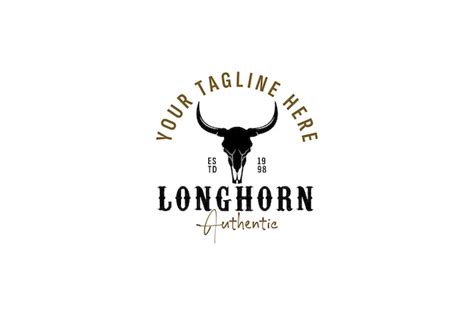 Premium Vector | Longhorn logo vector icon illustration