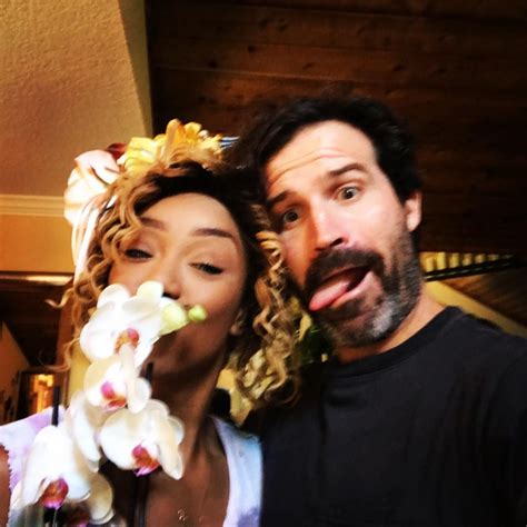 WWE Superstar Alicia Fox (Victoria Crawford) with her boyfriend musician Michael Fitzgerald on ...