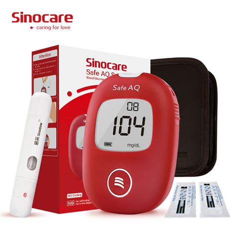 Sinocare Portable Best Glucometer Kit Smart Glucometer Brands Price Glucometer Strips Glucose ...